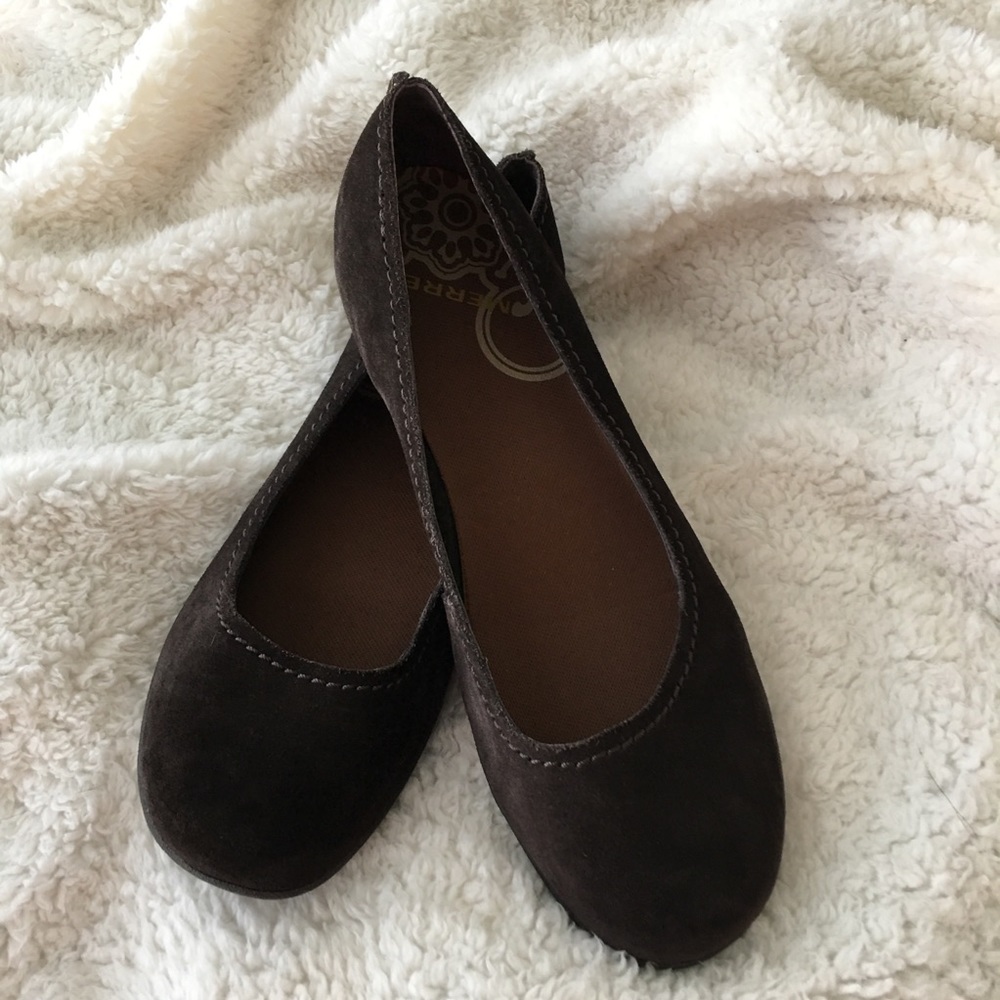 Brown Suede Merrell Flats